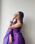 Party Wear Sharara Suit In Purple Color With Heavy Embroidery Work
